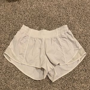White lulu lemon shorts